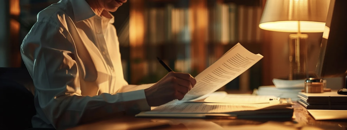 man signing a personal lines insurance document